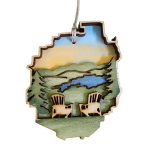 ADK Park with Chairs Ornament