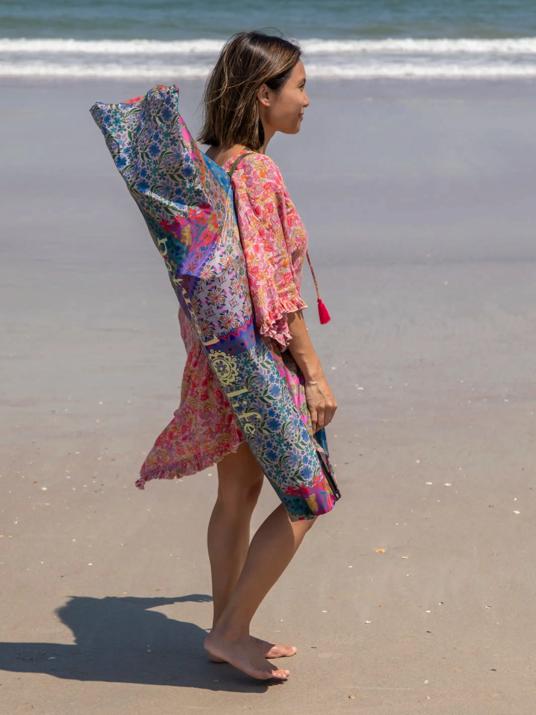 Floral Patchwork Canopy Camping Chair