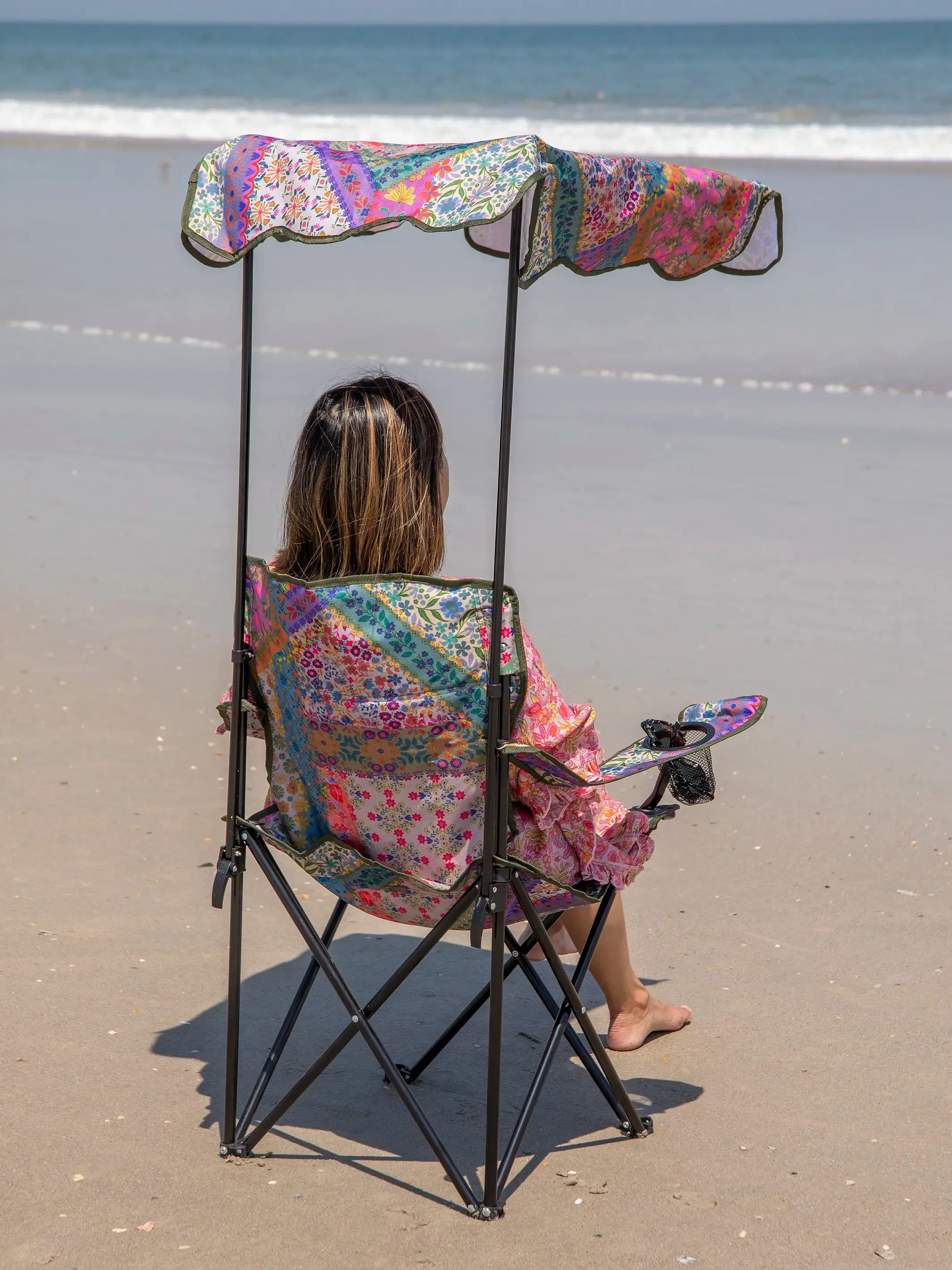 Floral Patchwork Canopy Camping Chair