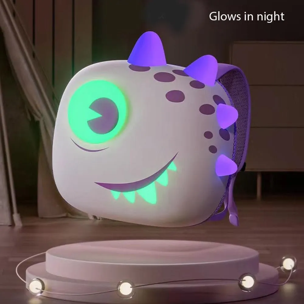 Dewy the Smiley Monster, 3d Lightweight Ergo Backpack for Toddlers and Kids