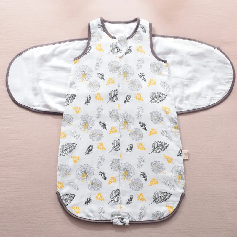Infant Sleeping Bag Baby Wrapped Swaddle Sleeping Bag Gauze Baby Wings Sleeping Bag
