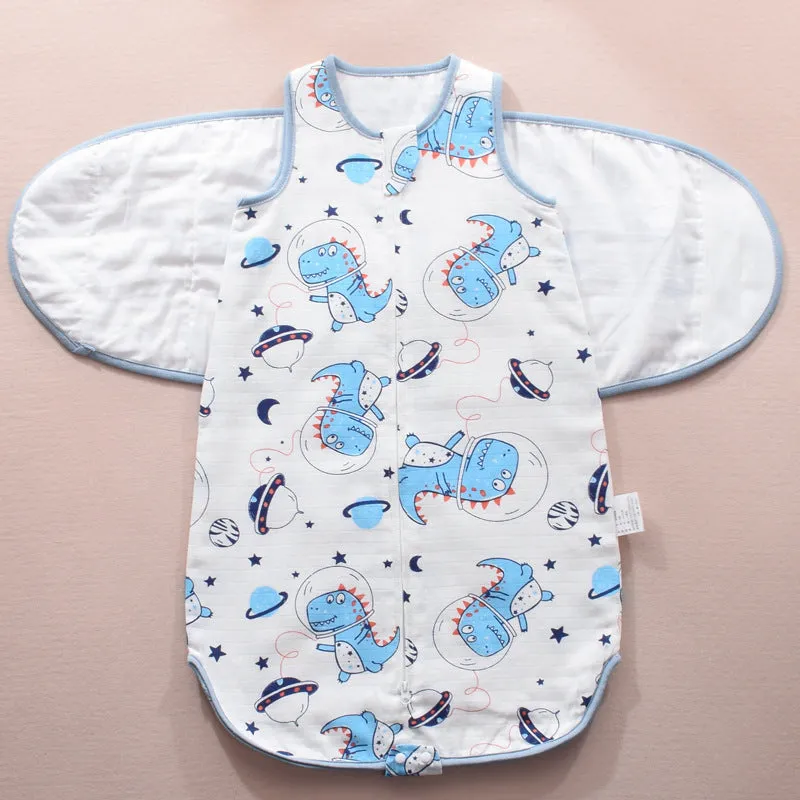 Infant Sleeping Bag Baby Wrapped Swaddle Sleeping Bag Gauze Baby Wings Sleeping Bag