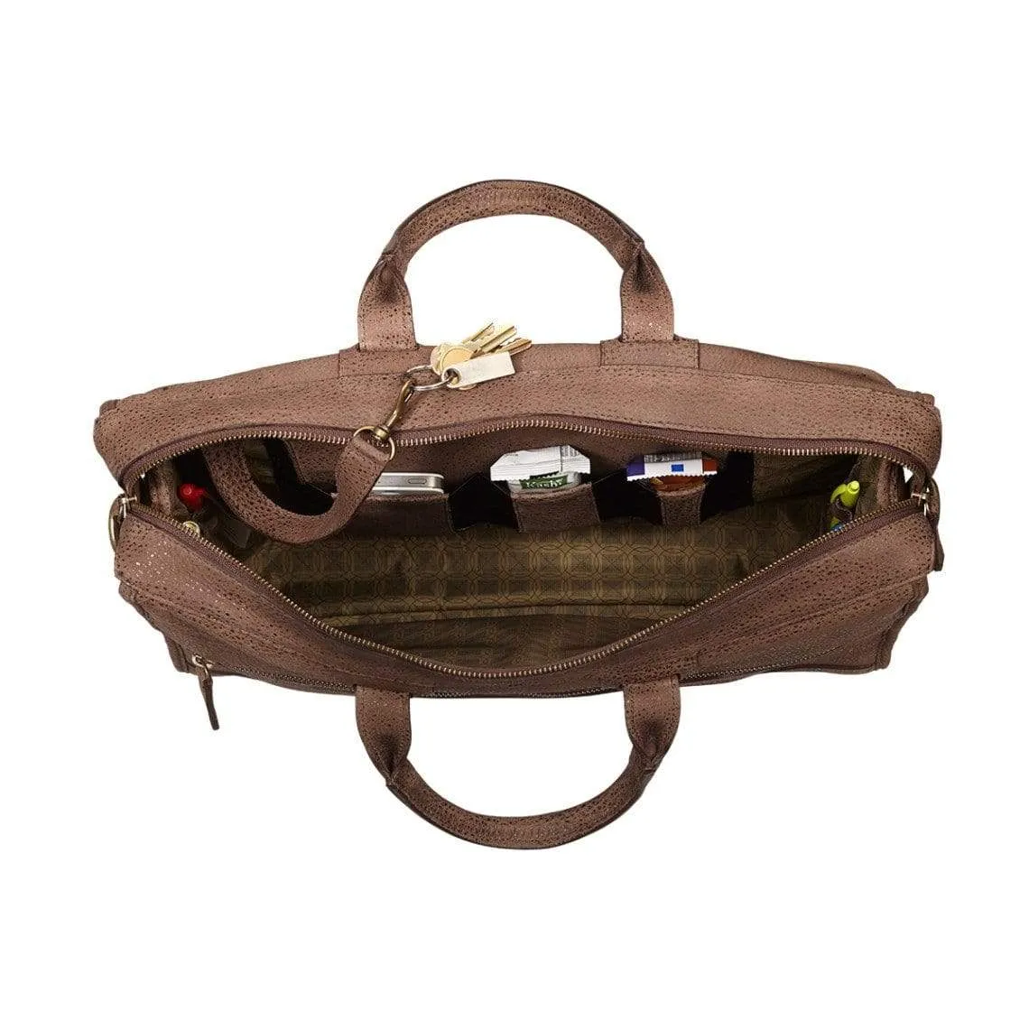 Leather Compact Zippered Brief