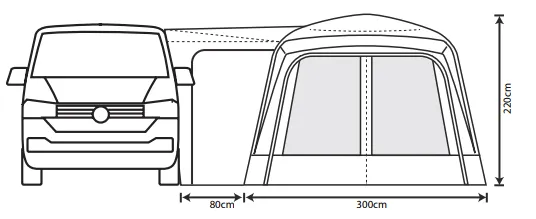 Outdoor Revolution Cayman Air Midline 220cm - 255cm Drive Away Awning 2025