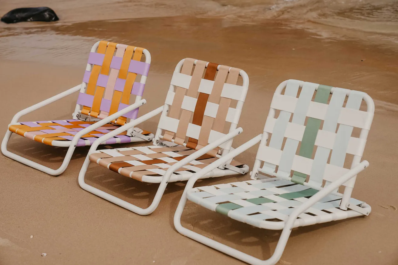 Salty Shadows Recline Beach Chair- Lilac