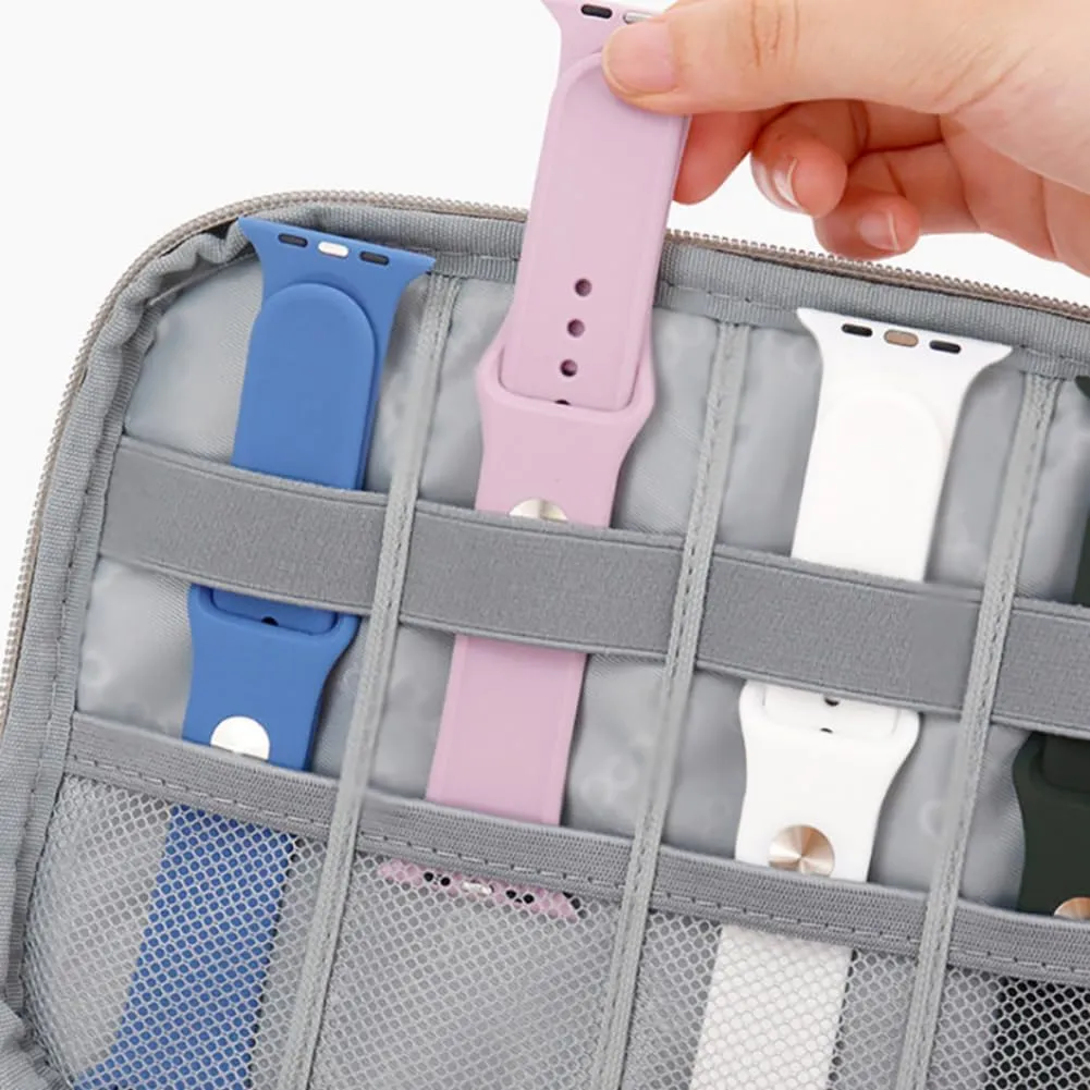 Watch Band Storage Case Watch Band Carrying Bag Portable Watch Strap Case Watch Band Holder Organizer Watch Bands Accessories Black