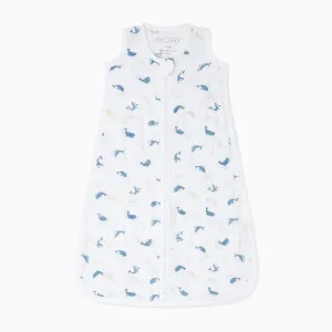 Whale Print Muslin Front Opening Sleep Sack 0.5 TOG